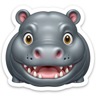 hungry hippo sticker
