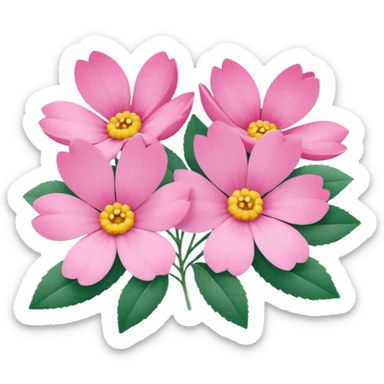 Polaroid photo of pink flowers sticker