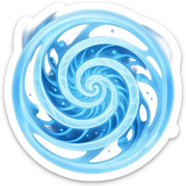 magical object blue magic mist swirl around with ancient symbol sticker
