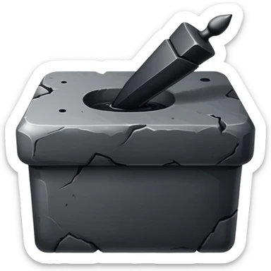 Calligraphy Inkstone – Stone block with dark ink well. sticker