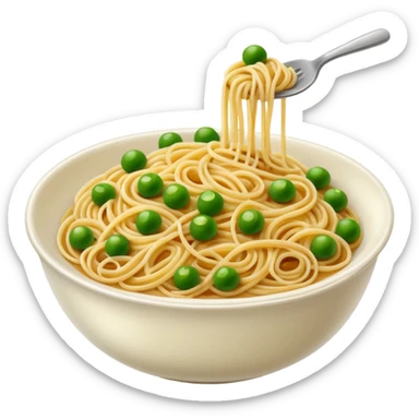 Spaghetti with peas sticker
