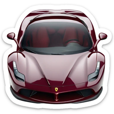 Burgundy Ferrari La Ferrari front  sticker