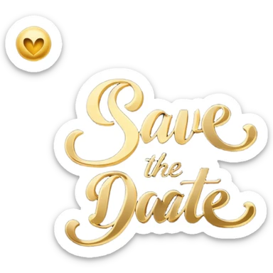 Save the date  sticker