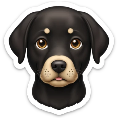 Labrador  negro sticker