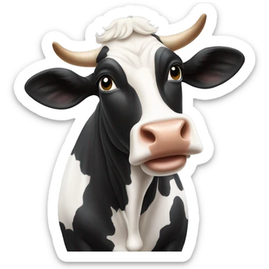A cow wearing a Chick-fil-A shirt  sticker