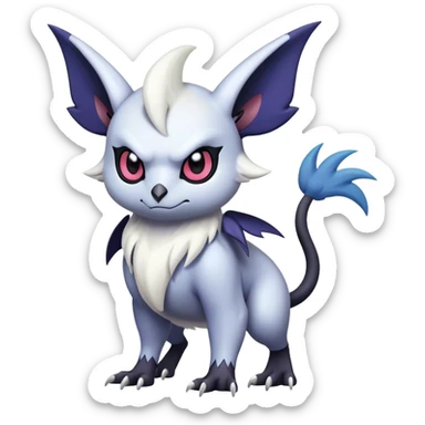 Edgy Cool Kawaii Noibat-Absol-Pokemon Full Body sticker