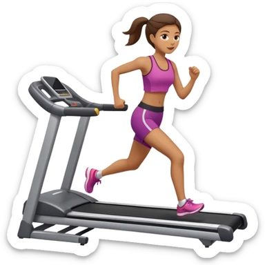 girl running on tredmil sticker