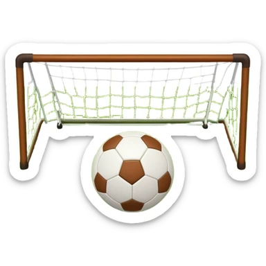 Europian Football. A football resting on the green grass of a soccer field, with goalposts and field markings in the background. The scene highlights the ball's position at the center of the action, emphasizing the competitive atmosphere and readiness for play. sticker