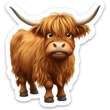 highland cow sticker