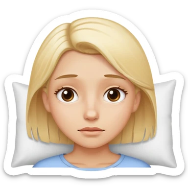 blond girl with insomnia sticker