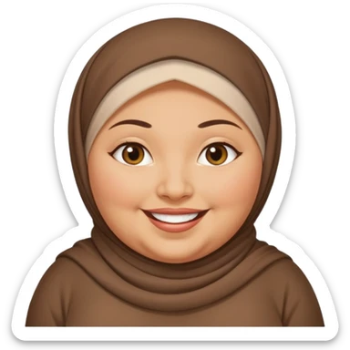 fat woman in hijab sticker