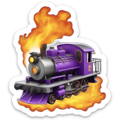 purple engine fire sticker