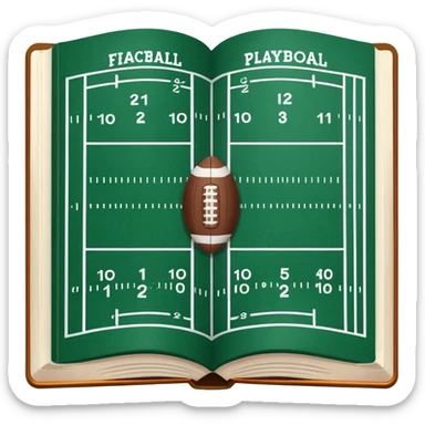amercian football playbook sticker
