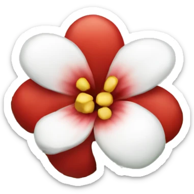Christmas flower sticker