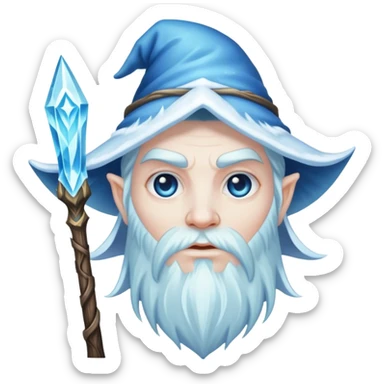 Frost wizard scary sticker