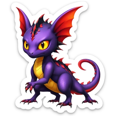 Shiny Epic Badass Noibat-Salandit-Litten-Hybrid sticker