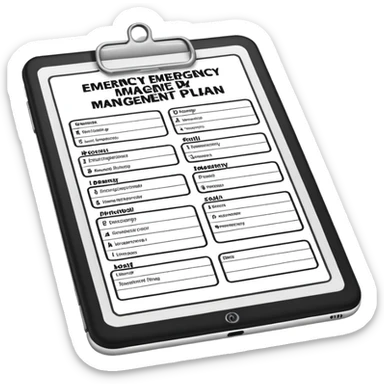 emergency management plan sticker