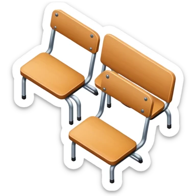 School seat top view sticker