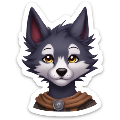 Edgy sharp anthro furry by Falvie, LiLaiRa, AngieWolf sticker