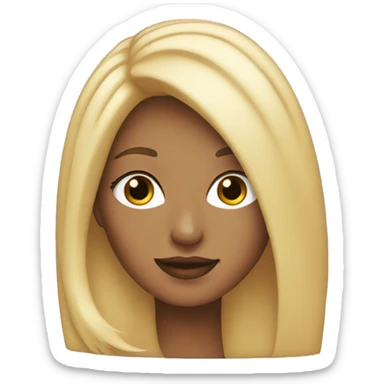 blonde woman with pink tips sticker