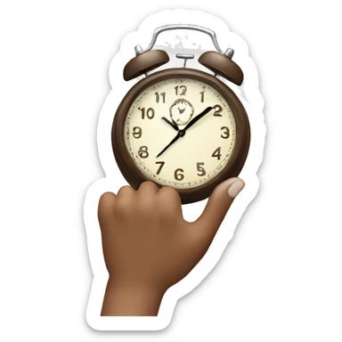 “clock that tea” hand gesture sticker