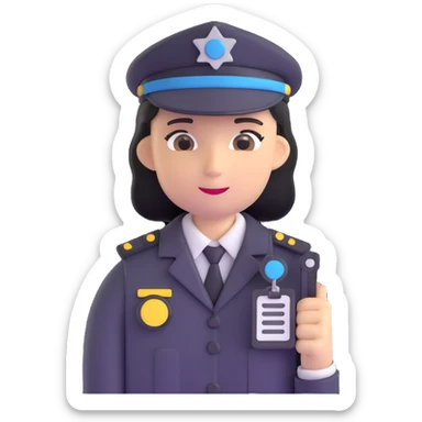 journalist with a press badge sticker