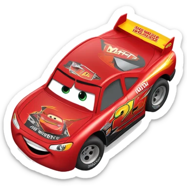 Drunk lightning McQueen sticker