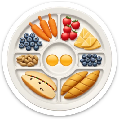 plate divided into food sections sticker