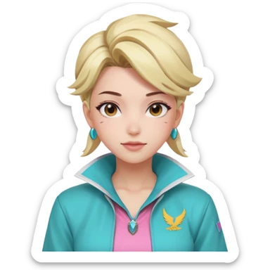 𝗍𝖾𝖾𝗇𝖺𝗀𝖾 𝗆𝖾𝗋𝖼𝗒 𝖿𝗋𝗈𝗆 𝗈verwatch, 𝗋𝖾𝗅𝖺𝗑𝖾𝖽 𝖼𝖺𝗌𝗎𝖺𝗅 𝟪𝟢'𝗌 𝗐𝖾𝖺𝗋, 𝖻𝗋𝗂𝗀𝗁𝗍 𝗉𝖺𝗌𝗍𝖾𝗅 𝗉𝗂𝗇𝗄 𝖺𝗇𝖽 𝗍𝖾𝖺𝗅  sticker