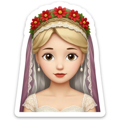 europe Bride, traditonal. culture. sticker