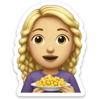 Tow girl eat a pop sticker