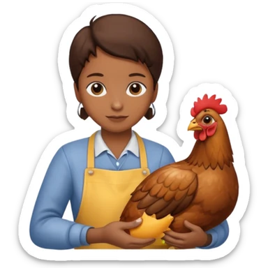 Tend a chicken sticker