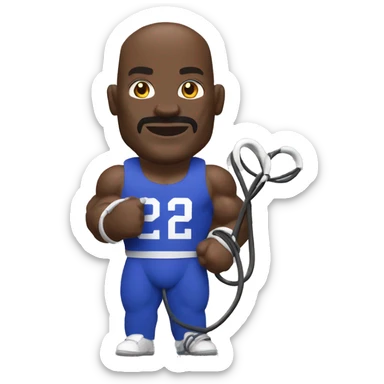 Ronnie coleman holding charging cable sticker