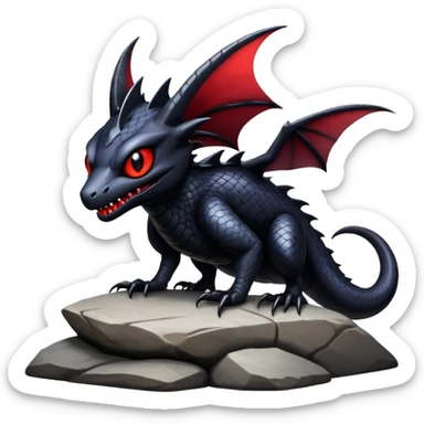 Shiny Epic Badass Gothic Noibat-Salandit-Nargacuga-Hybrid sticker