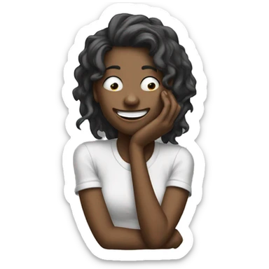 Laughing facepalm girl sticker