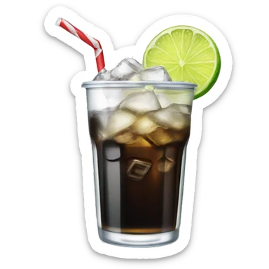 Diet Coke with lime and a white and black striped straw sticker