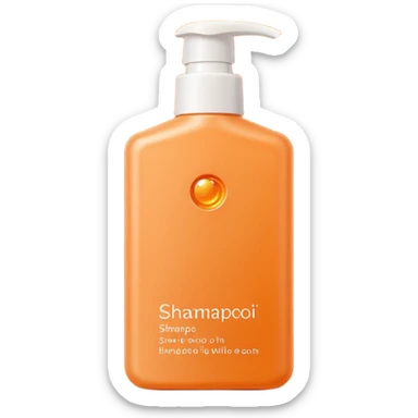 Square-shaped packaging with plain orange-colored shampoo - No product description sticker