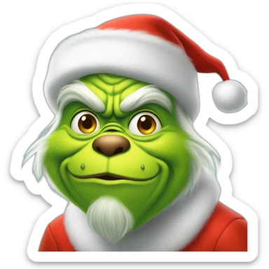 Grinch santa Claus  sticker
