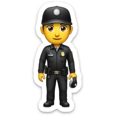 Investigator with black ball cap sticker