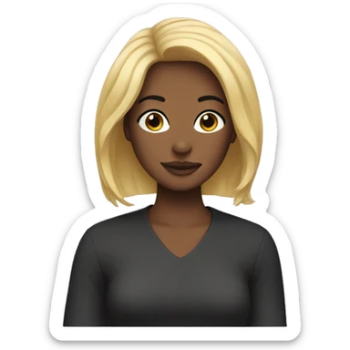 hush-cut hair girl sticker