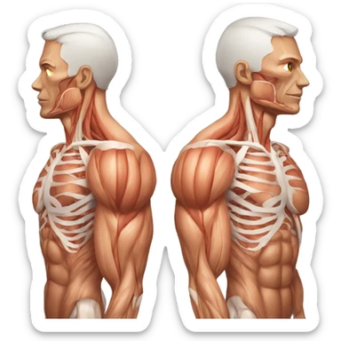 human biology anatomy muscles  sticker