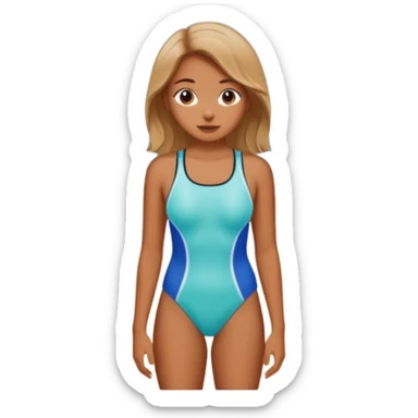 A beach girl sticker