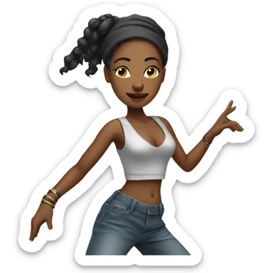 Female hiphop Dance sticker
