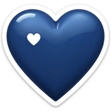 NAVY BLUE heart emoji sticker