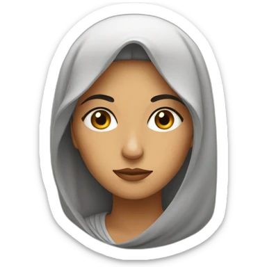 Middle Eastern woman pensive sticker