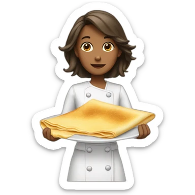 fille qui fait tomber un crêpe sticker