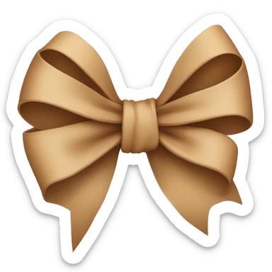 Light Brown bow  sticker