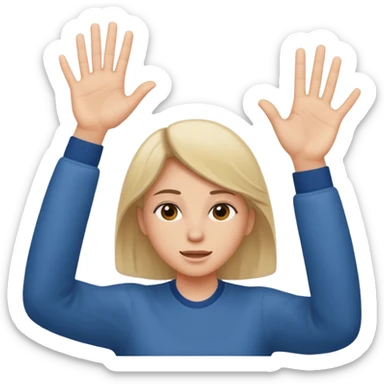 The emoji is as follows: head down while shaking it left and right moderately, right hand up near the head in this emoji position ☝️ while shaking forward and backwards moderately and gives the vibe of "nah we gotta go" or "nah fk this shi we out" sticker