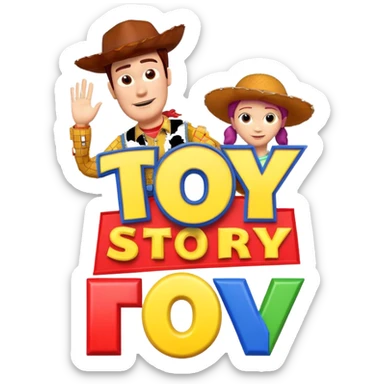 Toy Story Logo in Welsh Dub sticker