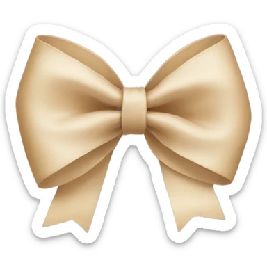 Beige bow sticker